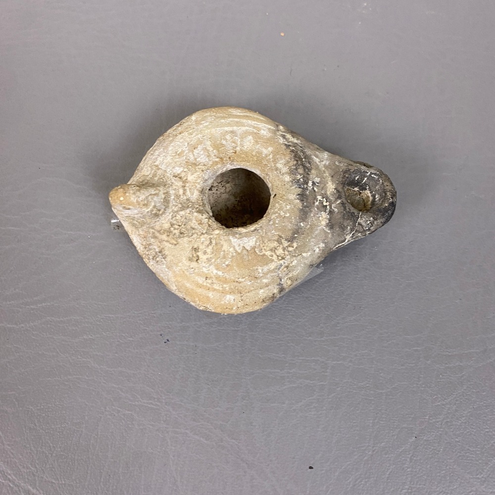 Ancient Roman Terracotta Oil Lamp 63 BCE - 330 CE Authentic Clay Artifact